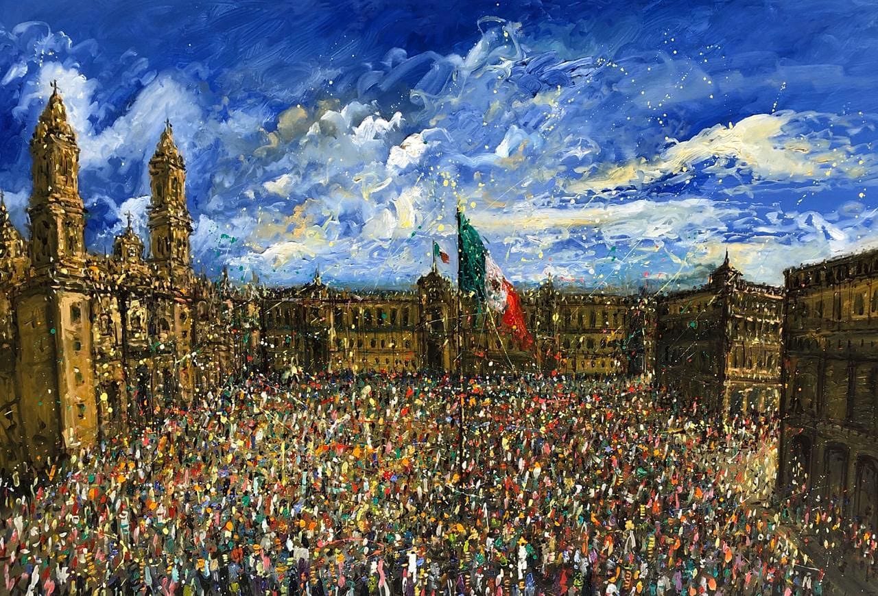 Jazzamoart ¡Viva México! [Óleo sobre lienzo]